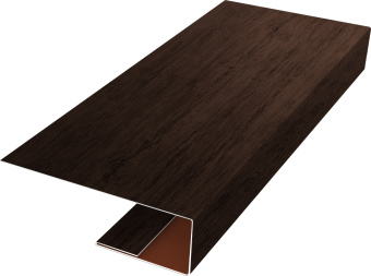 картинка J-Профиль 12мм Grand Line 0,4 Принт Премиум Античный дуб TwinColor (3м) Центр Кровли