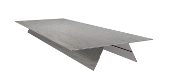 картинка Планка стыковочная составная верхняя 0,45 Print Elite Snow Wood TwinColor (3м) Центр Кровли