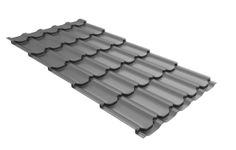 картинка Профиль волновой "Квинта плюс" ("Kvinta plus") 0,45 PE RAL 9006 бело-алюминиевый Центр Кровли