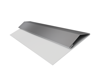 картинка Планка стартово-финишная Экобрус Grand Line 0,45 PE с пленкой RAL 9006 бело-алюминиевый (2м) Центр Кровли