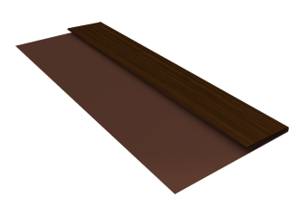 картинка Планка стартовая БХ new 0,45 Print Elite Choco Wood TwinColor (3м) Центр Кровли