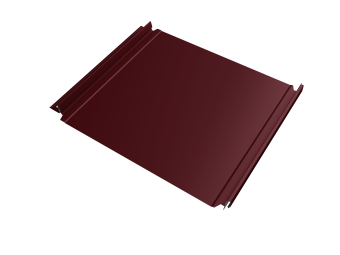 картинка Кликфальц Double Pro Grand Line 0,5 Satin Matt TX с пленкой на замках RAL 3005 красное вино Центр Кровли
