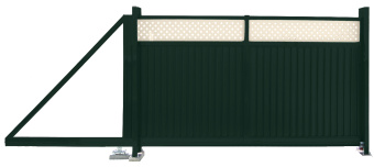 картинка Ворота откатные Estet Plus 2,0х3,5 RAL 6005/1013 Центр Кровли