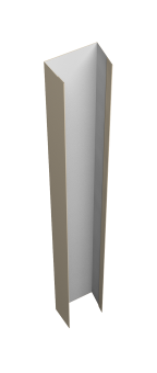 картинка Крепежная планка верхняя Texas 0,5 Satin RAL 1015 светлая слоновая кость (1,8м) Центр Кровли