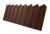 Профнастил С20B фигурный 0,45 Print Elite Choco Wood TwinColor Центр Кровли