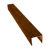 Планка П-образная заборная 24 0,45 Print Premium Golden Wood Intense FTC (2м) Центр Кровли