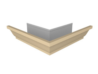 картинка Угол желоба со сварным швом внешний Vortex Lite 130мм RAL 1014 слоновая кость Центр Кровли
