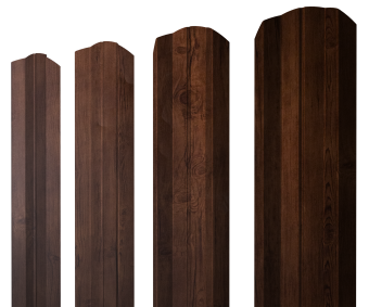 картинка Штакетник М-образный А фигурный 0,45 Print Premium Cherry Wood Fresh TwinColor Центр Кровли