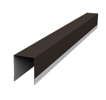 картинка Планка опорная составная внутренняя для забора жалюзи Palermo 0,5 Drap RR 32 темно-коричневый (2м) Центр Кровли
