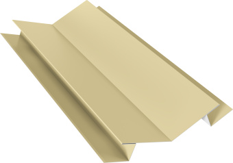 картинка Планка угла внутреннего сложного 135 градусов Экобрус Grand Line 0,45 ПЭ слим с пленкой RAL 1014 слоновая кость (3м) Центр Кровли
