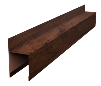 картинка Планка опорная составная внешняя для забора жалюзи Palermo 0,45 Print Premium Cherry Wood Fresh TwinColor (2,5м) Центр Кровли