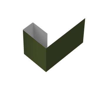 картинка Финишный профиль фибросайдинга 0,5 Satin Matt TX RAL 6020 хромовая зелень (2м) Центр Кровли