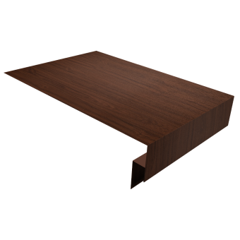 картинка Планка околооконная сложная 250х50х18 (j-фаска) 0,45 Print Elite Choco Wood TwinColor (2м) Центр Кровли