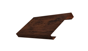 картинка Ламель лицевая 125 забора жалюзи Texas 0,45 Print Elite с пленкой Cherry Wood TwinColor Центр Кровли