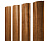 Штакетник Полукруглый Slim с прямым резом 0,45 Print Elite Golden Wood TwinColor Центр Кровли