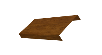 картинка Ламель обратная 125 забора жалюзи Texas 0,45 Print-Double Elite с пленкой Golden Wood Центр Кровли