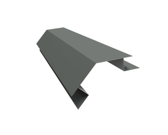 картинка Планка угла внешнего сложного 135 градусов БХ new 0,45 PE с пленкой RAL 7005 мышино-серый (2м) Центр Кровли