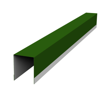 картинка Планка опорная составная внутренняя для забора жалюзи Palermo 0,45 PE RAL 6002 лиственно-зеленый (2м) Центр Кровли