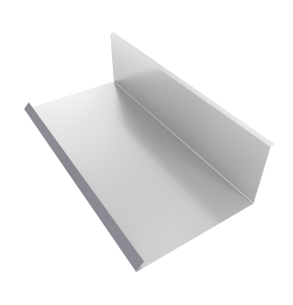 картинка Планка примыкания нижняя к трубе 130х240 0,5 Satin с пленкой RAL 7004 сигнальный серый (3м) Центр Кровли