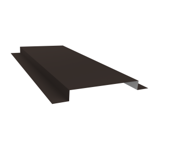 картинка Планка кожуха сегментного 150 0,5 Satin Matt RR 32 темно-коричневый (1,8м) Центр Кровли