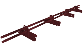 картинка Снегозадержатель трубчатый для фальца Премиум d 45х25 RAL 3005 (3м) оцинкованный Центр Кровли