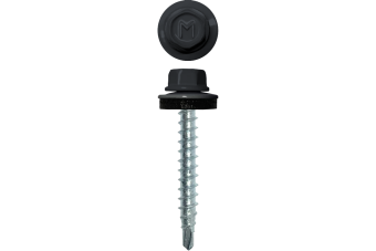 картинка Саморез кровельный Daxmer 4,8х35 (250шт) сверло №1 RAL 7024 матовый Центр Кровли