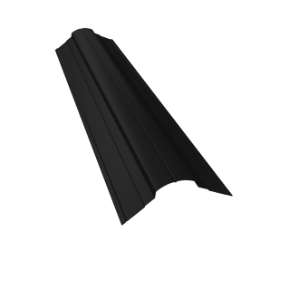 картинка Планка конька фигурного 70x70 0,5 Drap TX RAL 9005 черный (2м) Центр Кровли