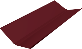 картинка Планка ендовы нижней с компенсатором Grand Line 0,45 PE-Double с пленкой RAL 3005 красное вино (2м) Центр Кровли