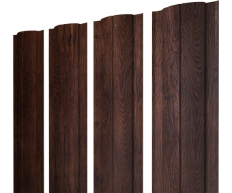 картинка Штакетник Круглый с прямым резом 0,45 Print-Double Premium Cherry Wood Fresh Центр Кровли
