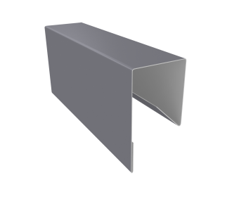 картинка Планка П-образная заборная 17 0,5 Satin с пленкой RAL 7004 сигнальный серый (2м) Центр Кровли