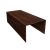 Крышка для забора из сайдинга ЭкоБрус 0,45 Print-double Premium Cherry Wood Dark F (2,5м) Центр Кровли