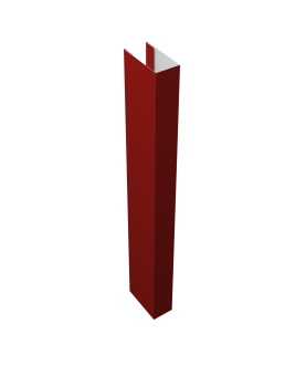 картинка Стойка Texas для калиток и ворот 0,45 PE RAL 3011 коричнево-красный (3м) Центр Кровли