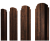Штакетник П-образный А фигурный 0,45 Print Premium Cherry Wood Dark FTC Центр Кровли