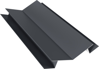 картинка Планка угла внутреннего сложного 135 градусов Экобрус Grand Line 0,45 Drap ТР RAL 7024 мокрый асфальт (3м) Центр Кровли