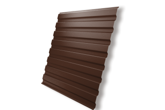 фото Профнастил С20A 0,45 Drap RAL 8017 шоколад Центр Кровли картинка Профнастил С20A 0,45 Drap RAL 8017 шоколад Центр Кровли