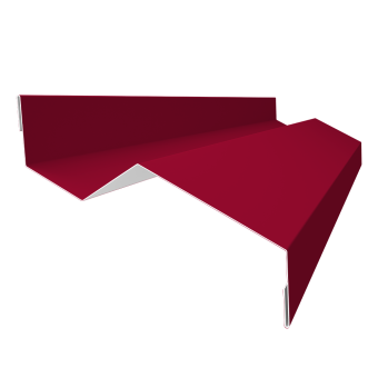 фото Планка примыкания внакладку 25х17х35х17 0,45 PE с пленкой RAL 3003 рубиново-красный (2м) Центр Кровли картинка Планка примыкания внакладку 25х17х35х17 0,45 PE с пленкой RAL 3003 рубиново-красный (2м) Центр Кровли