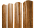 Штакетник Круглый фигурный 0,45 Print-Double Premium Golden Wood Центр Кровли