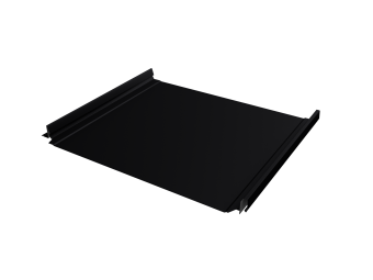 картинка Кликфальц Pro Grand Line 0,5 Satin с пленкой на замках RAL 9005 черный Центр Кровли