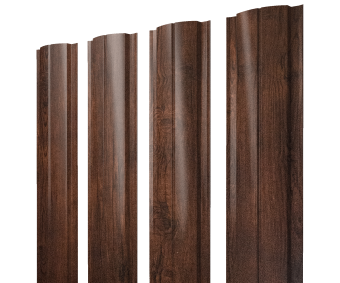 фото Штакетник Полукруглый Slim с прямым резом 0,4 Print Premium Cherry Wood Dark FTC Центр Кровли картинка Штакетник Полукруглый Slim с прямым резом 0,4 Print Premium Cherry Wood Dark FTC Центр Кровли