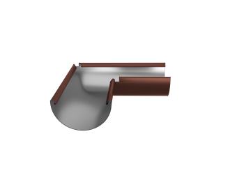 фото Угол желоба универсальный Optima 90гр 185мм RAL 8017 Центр Кровли картинка Угол желоба универсальный Optima 90гр 185мм RAL 8017 Центр Кровли