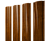 Штакетник Полукруглый Slim с прямым резом 0,45 Print Premium Golden Wood Intense FTC Центр Кровли