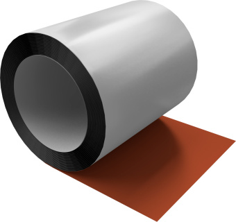 картинка Отмотка Inside Grand Line с внутренним диаметром намотки 600мм 0,5 Satin Matt TX с пленкой RAL 8004 терракота Центр Кровли