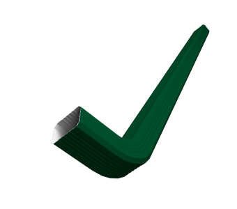 картинка Труба гофрированная Vortex Lite 76х102х3000мм с коленом PE RAL 6005 зеленый мох Центр Кровли