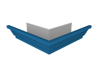 картинка Угол желоба внешний Vortex Lite 130мм RAL 5005 сигнальный синий Центр Кровли