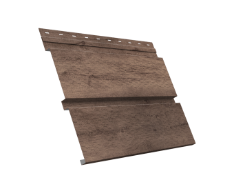картинка Софит металлический Квадро Брус с перфорацией 0,45 Print Premium с пленкой Almond Wood Fresh Центр Кровли