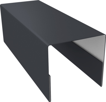 картинка Планка П-образная заборная 20 Grand Line 0,5 Полидэкстер RAL 7024 мокрый асфальт (2м) Центр Кровли