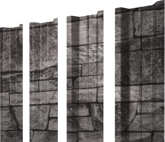 фото Штакетник П-образный B с прямым резом Grand Line 0,45 Print Elite Fine Stone TwinColor Центр Кровли картинка Штакетник П-образный B с прямым резом Grand Line 0,45 Print Elite Fine Stone TwinColor Центр Кровли