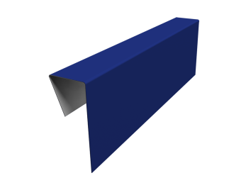 картинка Планка приемная оконная фибросайдинга 0,45 PE с пленкой RAL 5002 ультрамариново-синий (3м) Центр Кровли
