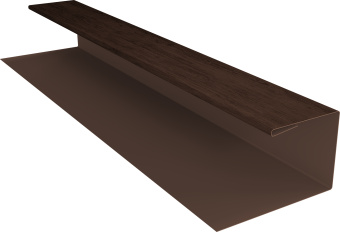 картинка Планка П-образная Блок-Хаус новый Grand Line 0,4 Принт Премиум Античный дуб TwinColor (3м) Центр Кровли