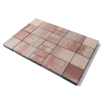 картинка Плитка тротуарная Мозайка Color Mix фламинго h60 200х100 200х200х300х200 Центр Кровли
